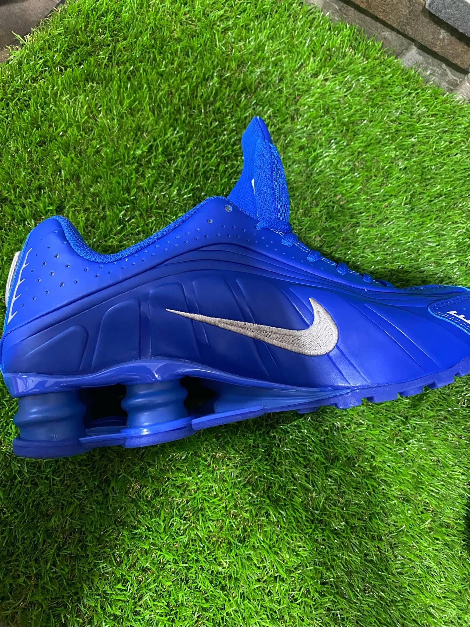 Nike Shox R4 Racer Blauw Metallic Zilver – photo 12